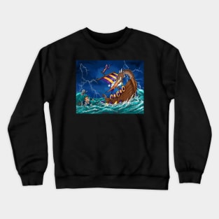 Minnesota Vikings Fans - Kings of the North vs Out to Sea Cowpokes Crewneck Sweatshirt